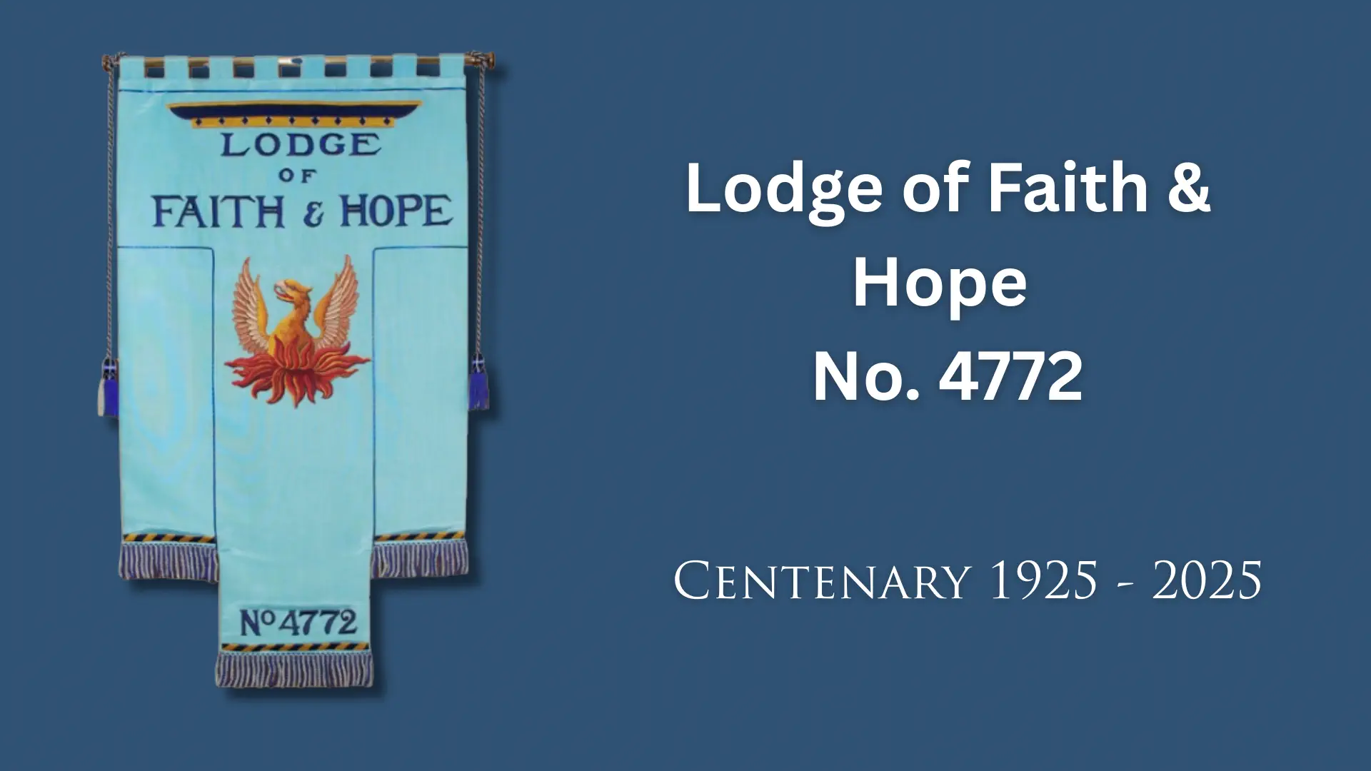 Lodge of Faith & Hope No. 4772 centenary meeting