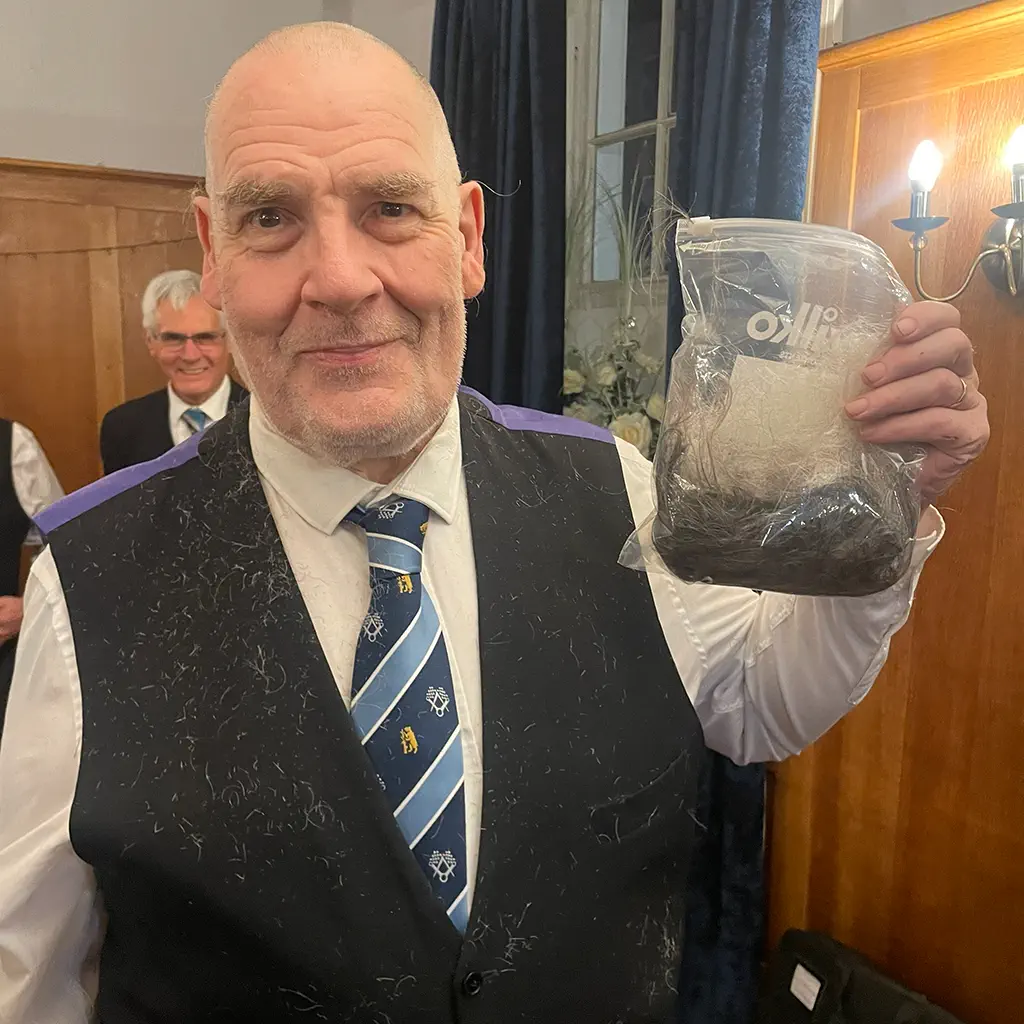 At the recent meeting of Square Wheels Lodge at Alderson House, Warwick, local Freemason Andy Hare turned a personal battle into a powerful act of charity.