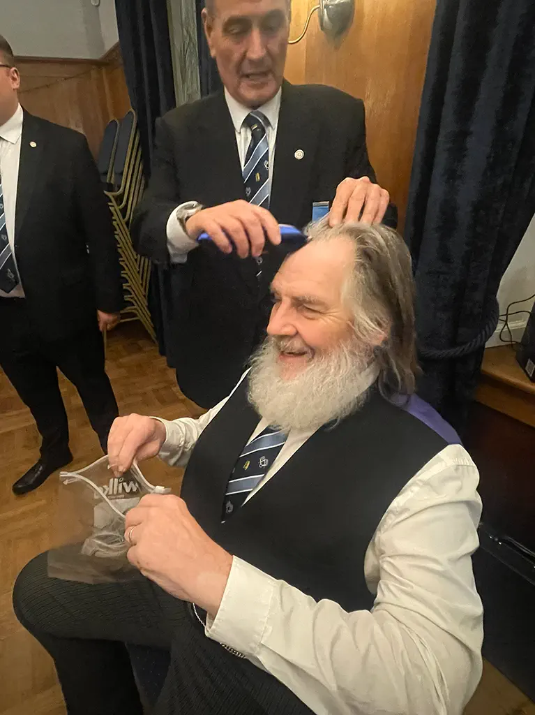At the recent meeting of Square Wheels Lodge at Alderson House, Warwick, local Freemason Andy Hare turned a personal battle into a powerful act of charity.