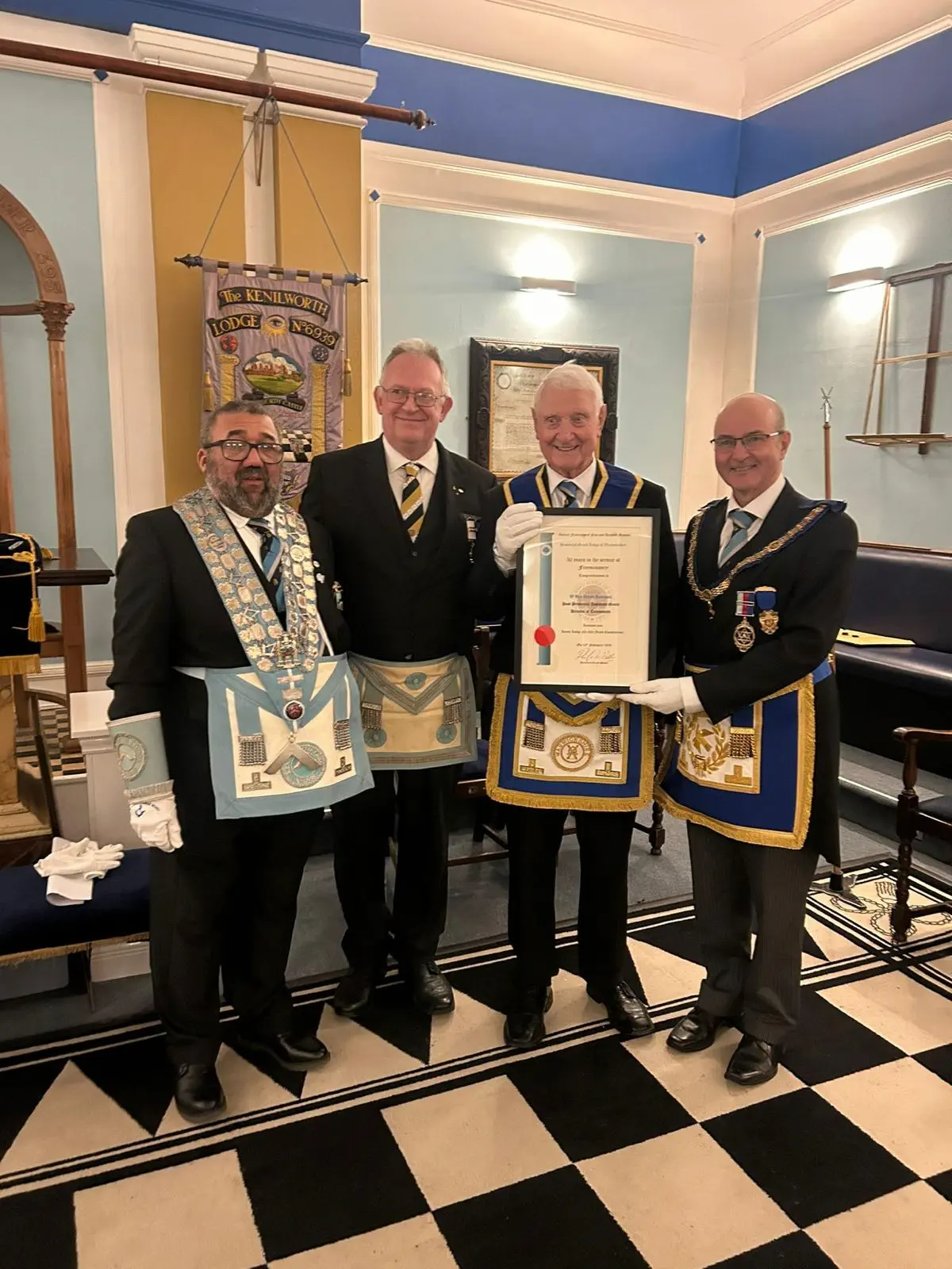 Bryan Robinson receives his 50-year cert