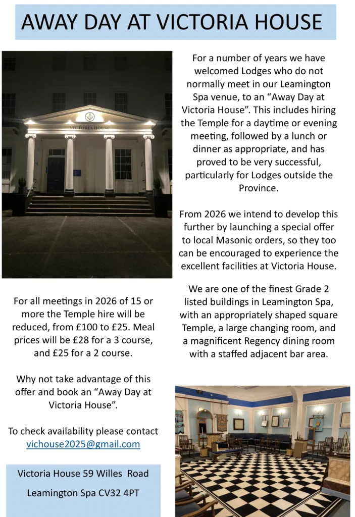 Book an 'away day' at Victoria House, Leamington Spa