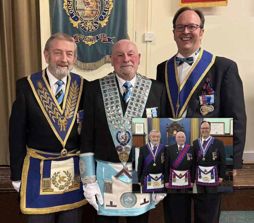 It has been a very special time of late for Andy Grove. In joining the Lodge of Integrity, he became part of a small band of Bros Grove. Grove Snr (aka WBro Chris) has delved into the two respective family trees and, sadly, didn’t find any obvious indications that we are related! Regardless, Andy fondly refers to Bro Chris as “Uncle” and Bro Simon as “Nephew”. In time, Bro Andy joined Leigh Chapter and became another Comp Grove.
