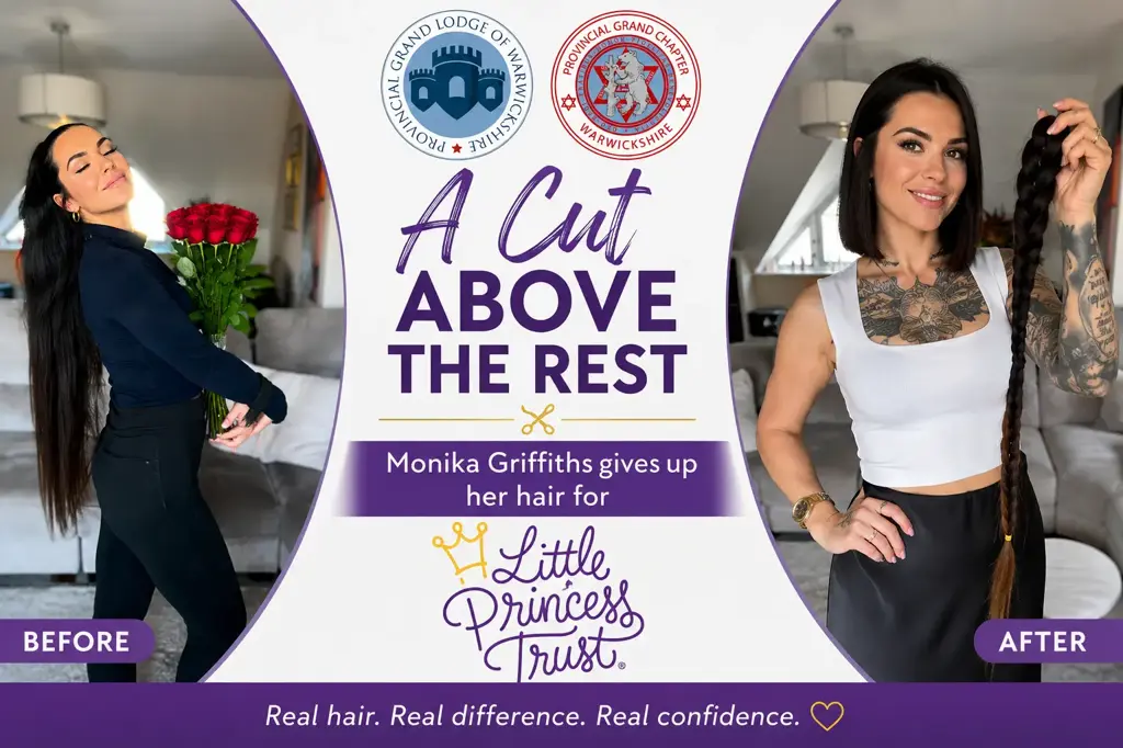 Warwickshire Freemasons are delighted to recognise the remarkable generosity of Monika Griffiths, wife of W.Bro. Gary Griffiths, Worshipful Master of Hertford Lodge No. 3208, who recently made an inspiring contribution to a very worthy cause.