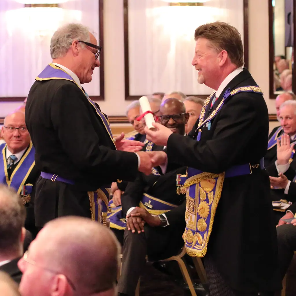 Provincial Grand Master's Certificate of Merit was awarded to Martin Parrack in recognition of his exceptional contribution to the Let's Talk Team over many years.