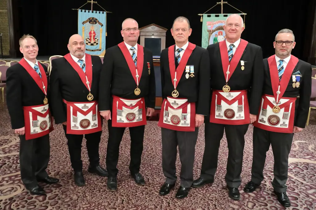 Normally, being in the red is, of course, something to be avoided. However, Masonically speaking, it signifies something very special. At the recent meeting of Provincial Grand Lodge, the RW ProvGM was pleased to invest his six new Provincial Grand Stewards and, as ever, there was also a plethora of PProvGStwds proudly wearing their red regalia.
