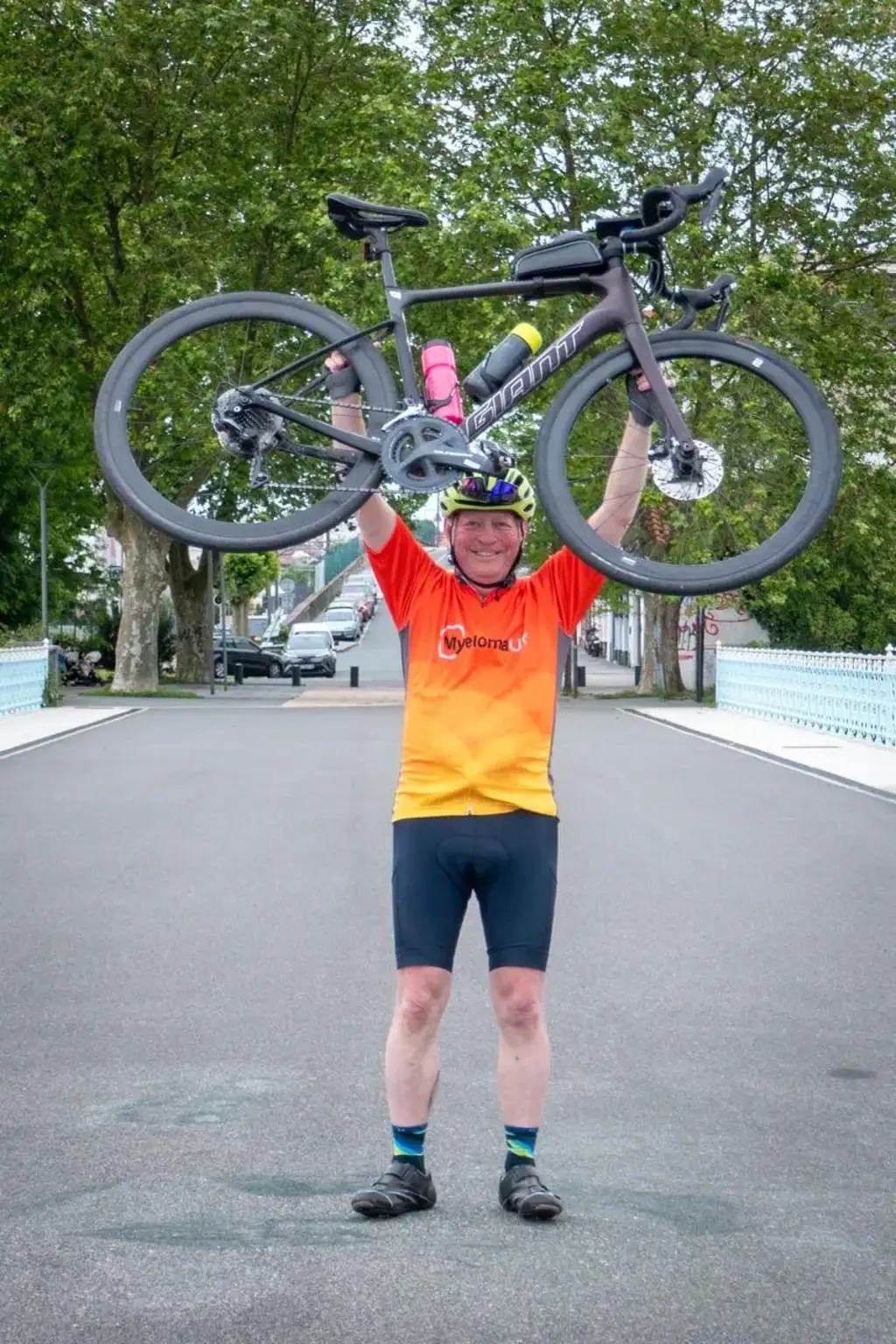 Three former British Armed Forces Veterans, with an average age of 66, completed a charity cycle ride from Plymouth to Bilbao to help raise vital funds and awareness for both Myeloma UK and Fisher House UK