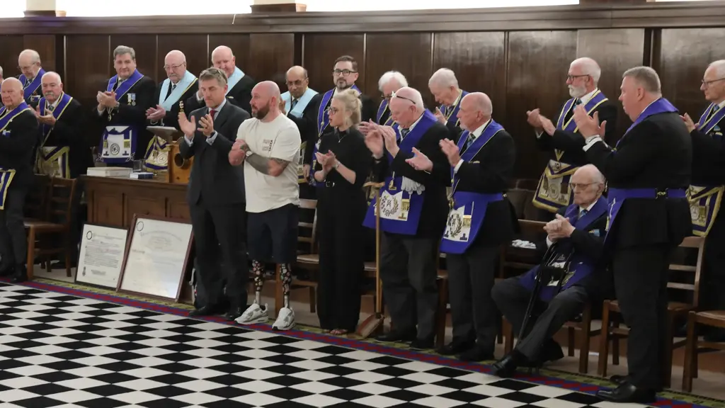 The June meeting of the Warwickshire Installed Masters Lodge proved to be one of the most inspiring in recent memory as members welcomed Mr Tim James OBE, Deputy Director of Partnerships for the Invictus Games Birmingham 2027, alongside Invictus Games gold medallist Dave Watson and Laura Power, Deputy Head of Fundraising at Fisher House UK.