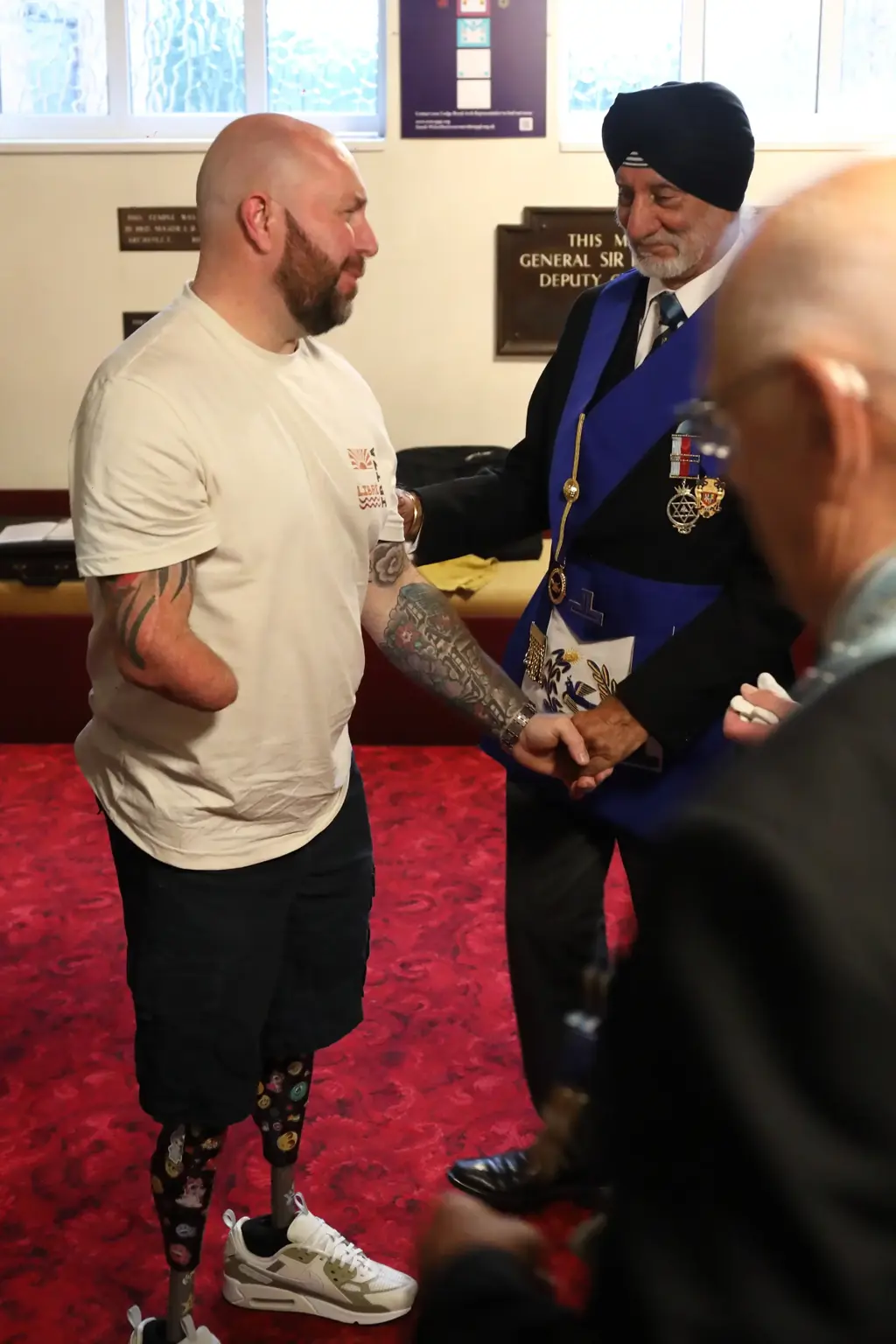 The June meeting of the Warwickshire Installed Masters Lodge proved to be one of the most inspiring in recent memory as members welcomed Mr Tim James OBE, Deputy Director of Partnerships for the Invictus Games Birmingham 2027, alongside Invictus Games gold medallist Dave Watson and Laura Power, Deputy Head of Fundraising at Fisher House UK.