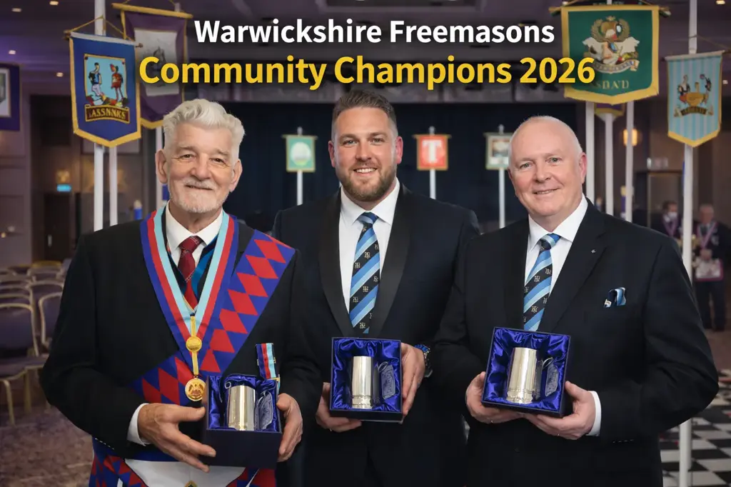 Warwickshire Freemasons celebrated the outstanding contribution of members who go above and beyond in their local communities with the presentation of the inaugural Community Champions Awards at the Province's Annual Convocation and Provincial Grand Lodge meetings held in June.